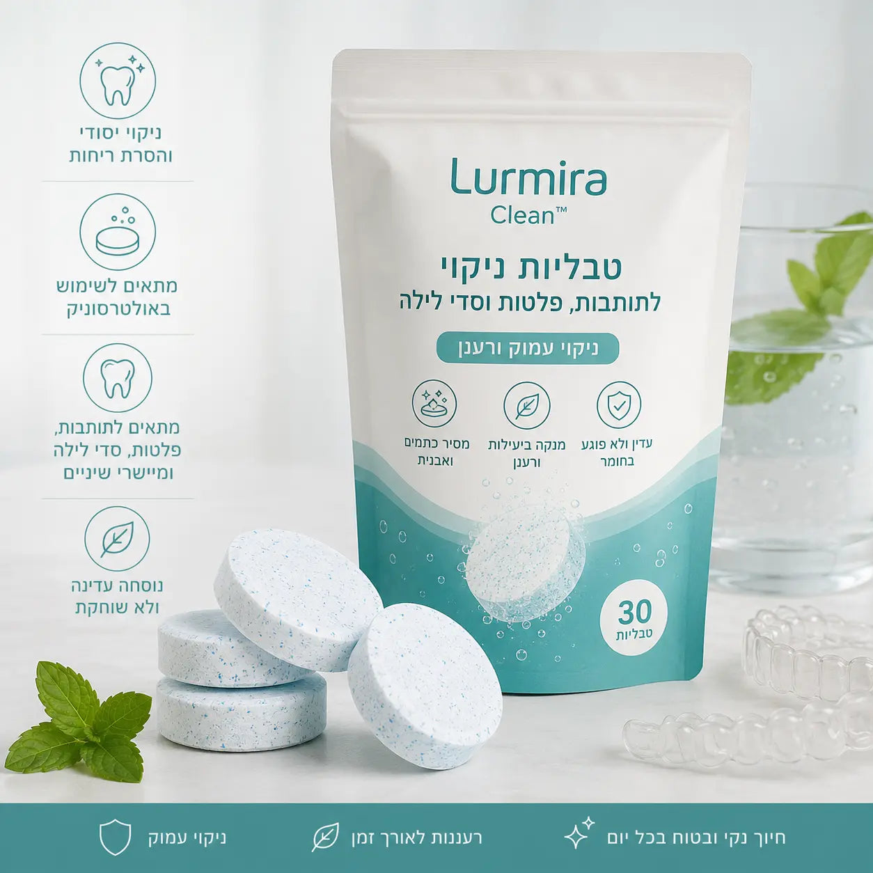 טבליות לחיזוק הניקוי